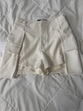 Cream Cargo Pocket Women’s Shorts Skort